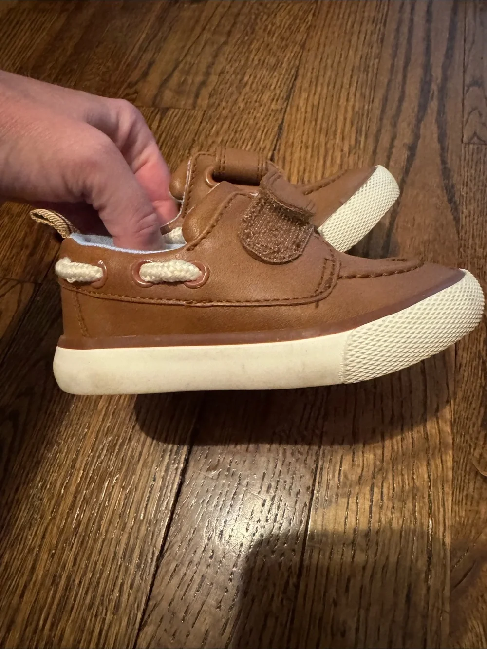 Cat & Jack Toddler Brown Hook-and-Loop Dress Shoes